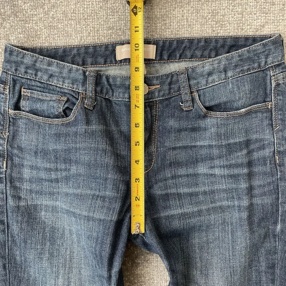 Banana Republic Jeans Womens 29/8 Cropped Rolled Cuff Casual Denim Capri Pants - Picture 7 of 11